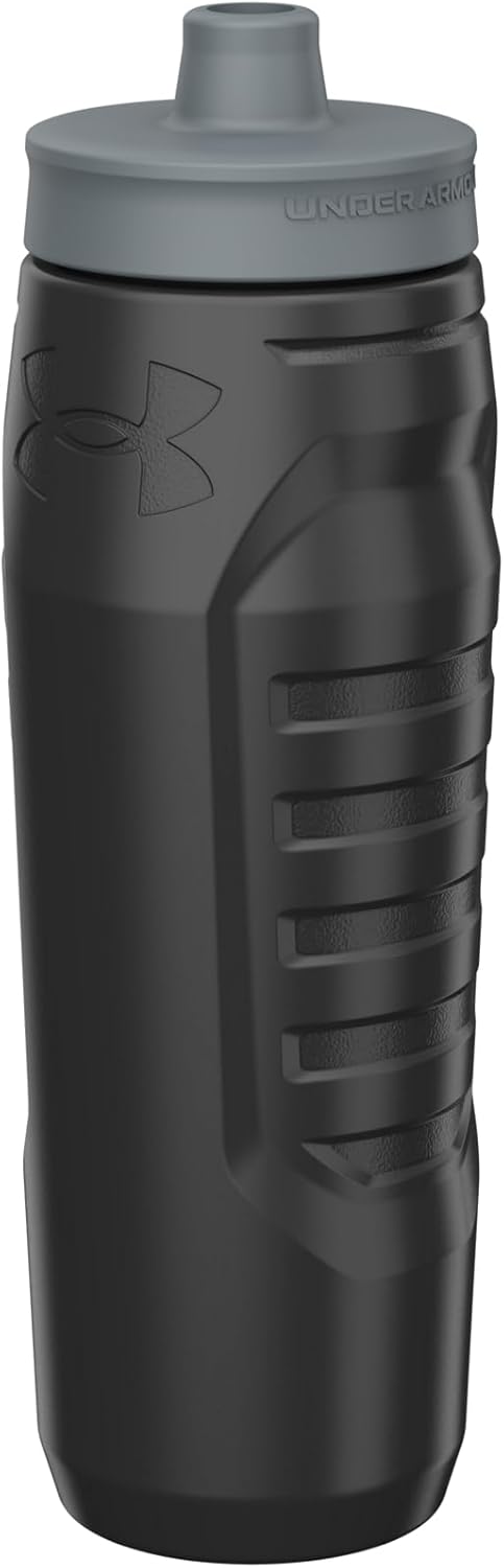 Under Armour Squeeze Water Bottles, 32 oz Water Bottles, Sideline Sports Water Bottle with Quick-Shot Lid, Quick & Easy Hydration, Gym Water
