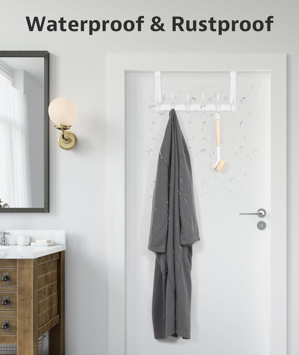 Optish Over The Door Hooks, Door Hanger Hooks for Hanging, Over The Doors Towel Racks for Bathroom, Coat Rack Dorm Essentials (1Pack