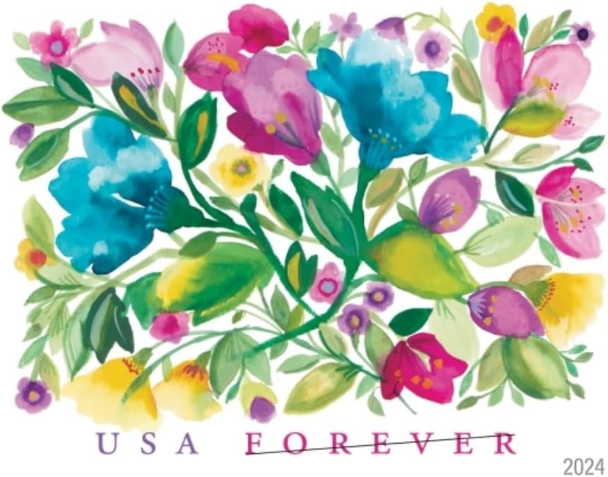 United States Postal Service Celebration Blooms (Sheet of 20) Forever Postage Stamps Scott