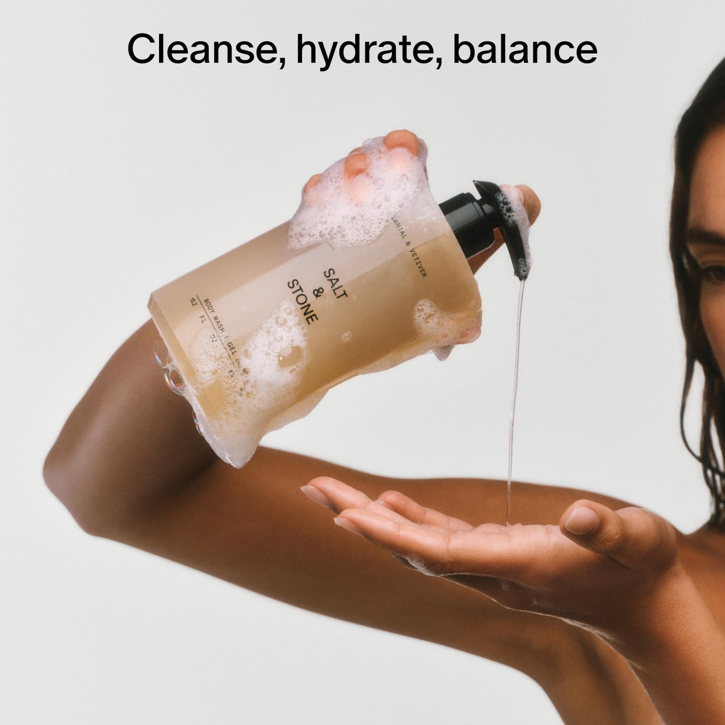 Salt & Stone Body Wash with Antioxidants for Deep Moisture, For Women & Men, Sulfate, Paraben, & Dye Free, Leaving Skin Soft and