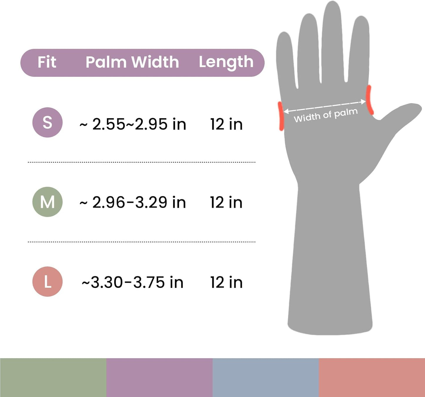 Rubber Cleaning Gloves for Dishwashing, 4 Pairs Reusable Kitchen Gloves for Washing Dishes and Household