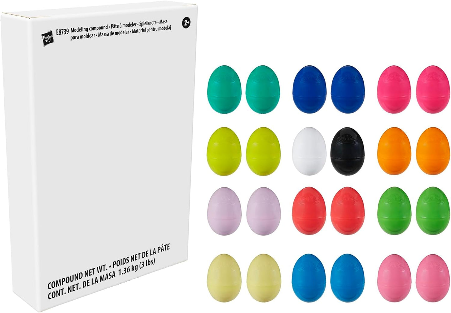 Play-Doh Eggs 24-Pack, Dinosaur & Dragon Egg Hunt Toys, Modeling Compound for Birthday Gifts & Party Favors, Easter Basket