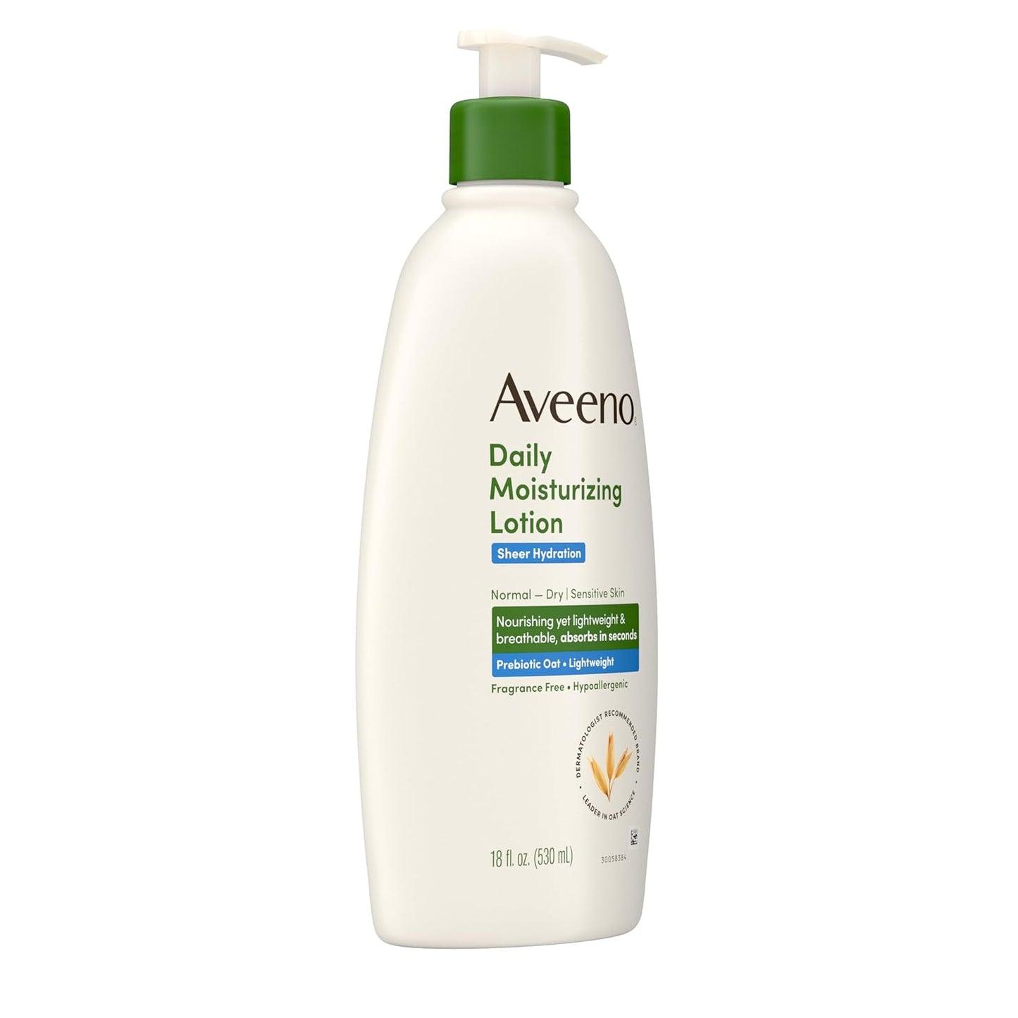 Aveeno Sheer Hydration Fragrance-Free Daily Moisturizing Lotion with Prebiotic Oat for Dry Skin