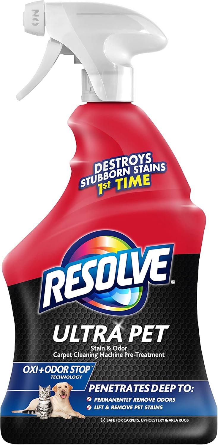 Resolve Ultra Pet Carpet Cleaner Spray for Removal of Pet Stains & Odors, 32oz