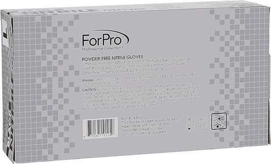 ForPro Disposable Nitrile Gloves, Chemical Resistant, Powder-Free, Latex-Free, Non-Sterile, Food Safe, 4 Mil