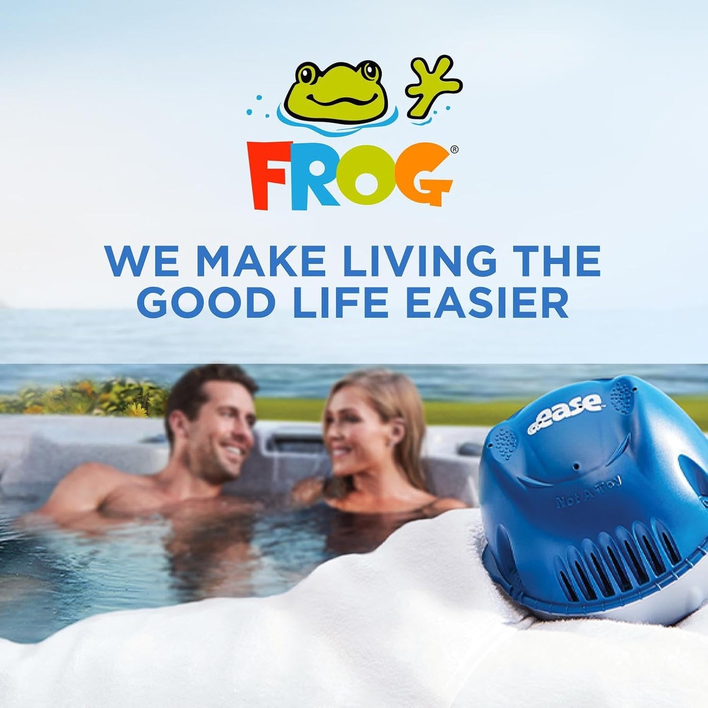 FROG @Ease Replacement SmartChlor Cartridge for use with Hot Tub FROG @Ease Floating System - Hot Tub Sanitizer System Supports Less Chlorine Use - 3