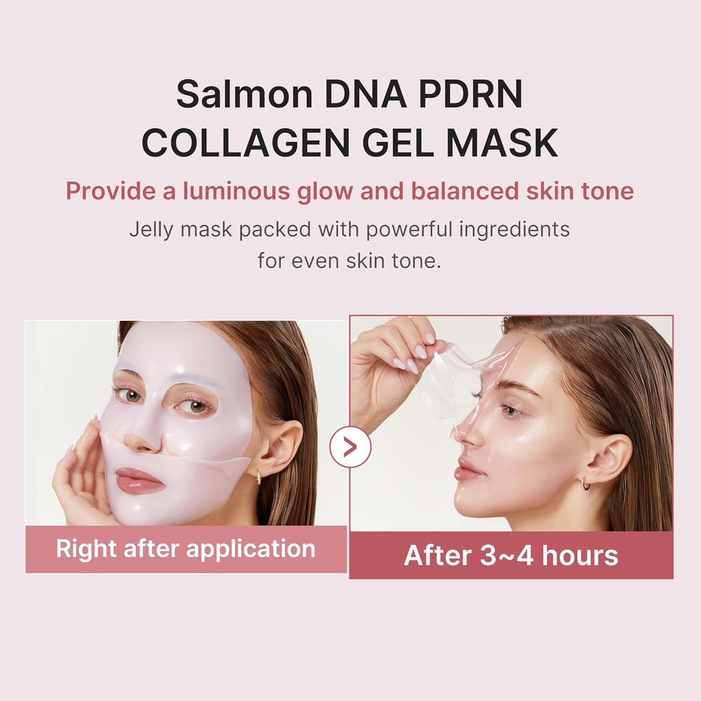 medicube Jelly Gel Mask with Salmon DNA PDRN Pink Collagen, Overnight Face Mask for Glass Glow Skin, Elasticity, Hydrating, Firming and
