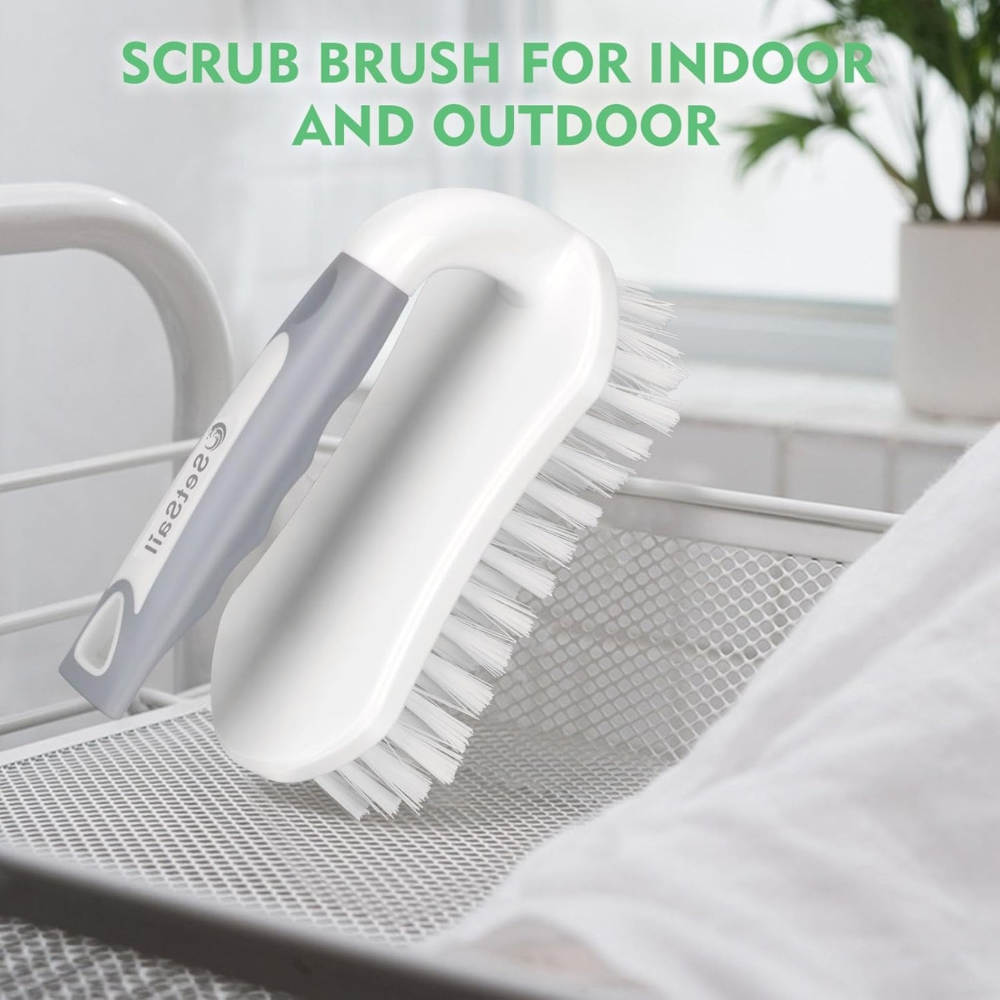 SetSail Scrub Brush, Heavy-Duty Scrub Brushes for Cleaning with Stiff Bristles Cleaning Brush for Shower, Bathroom
