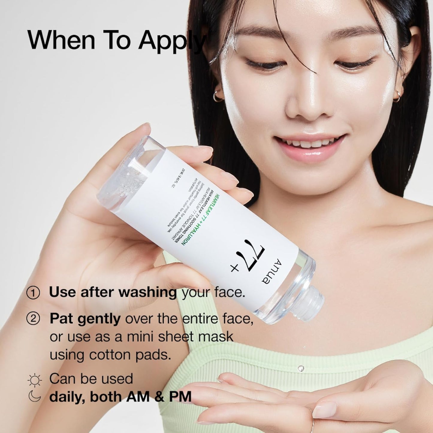 Anua Heartleaf 77 Soothing Toner, Moisturizing & Calming Facial Toner for Glass Skin, Hyaluronic Acid, Lightweight Hydration for Sensitive