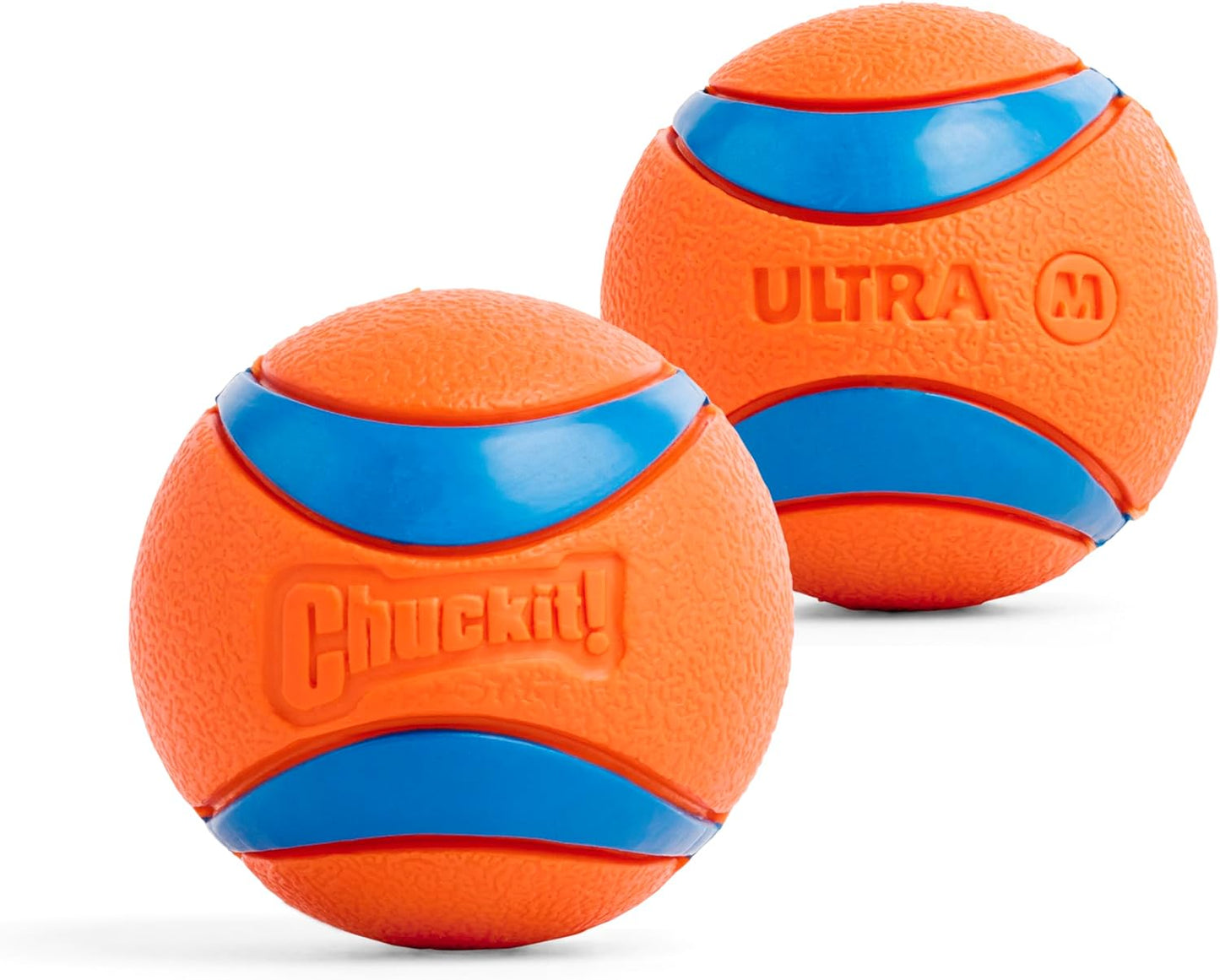 Chuckit! Ultra Ball Dog Toy - Medium Bouncy Fetch Balls For Dogs 20-60 lbs - Made from Durable Rubber - Floating Water Pet Toys - Size Medium -