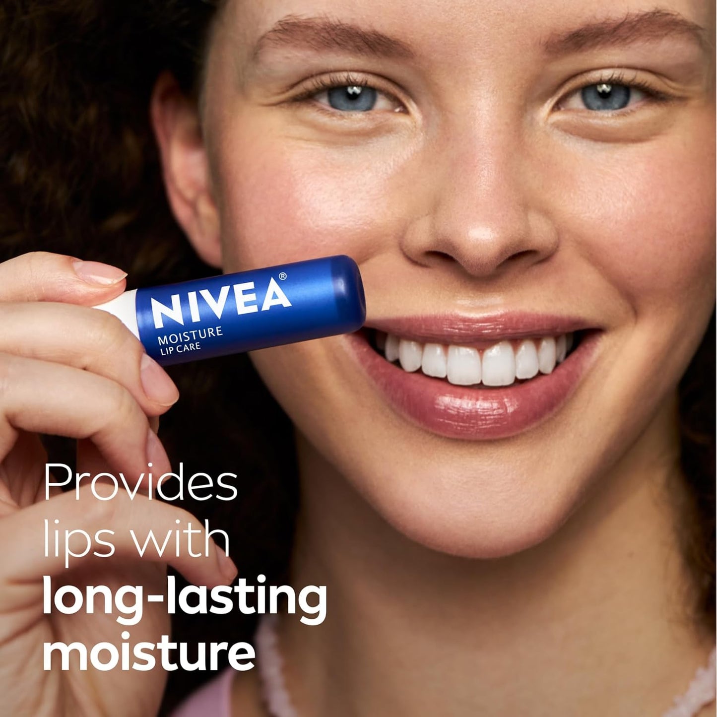 NIVEA Moisture Lip Care, Hydrating Lip Balm with Shea Butter, Nourishing Oils and Vitamin C & E, 3-in-1 Moisture, Repair and Nourish, 0.17 Oz