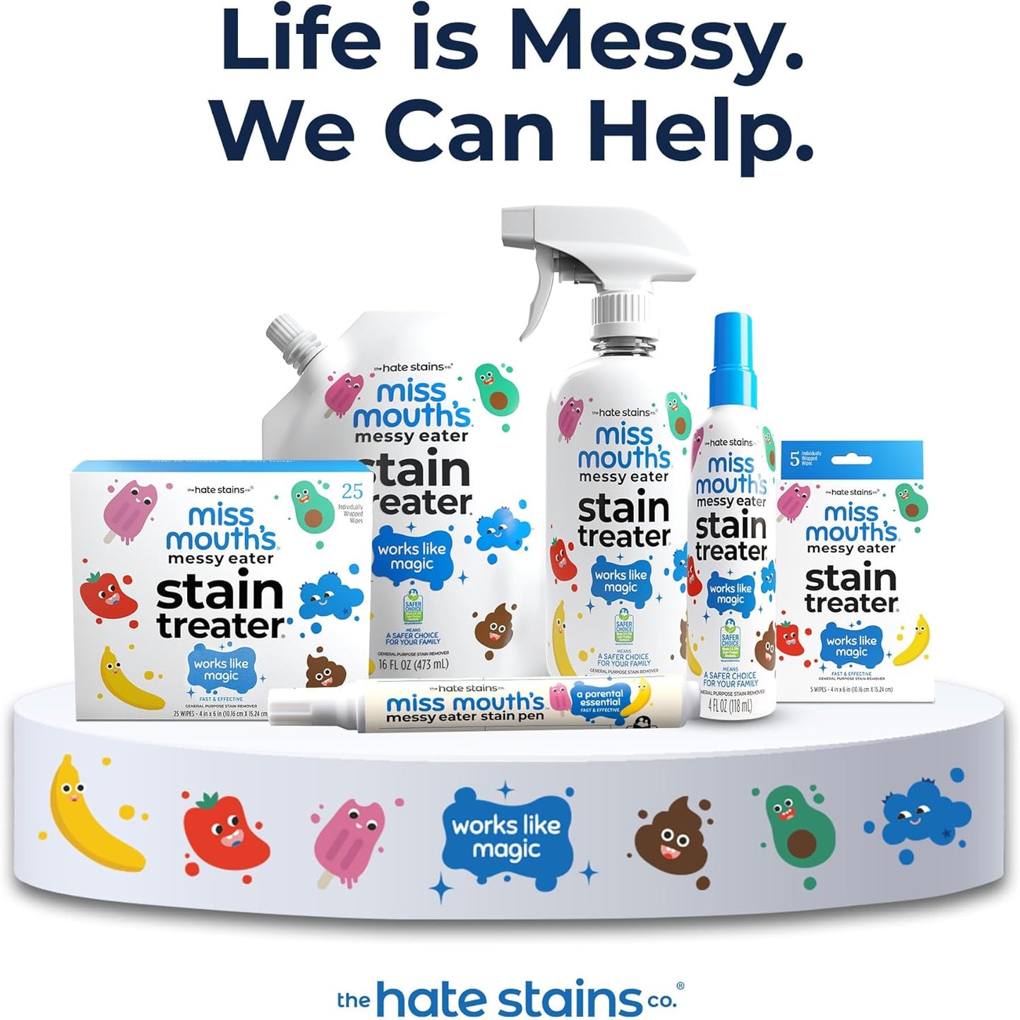 Miss Mouth's Messy Eater Stain Treater Spray - 4oz Stain Remover - Newborn & Baby Essentials - No Dry Cleaning Food, Grease, Coffee Off
