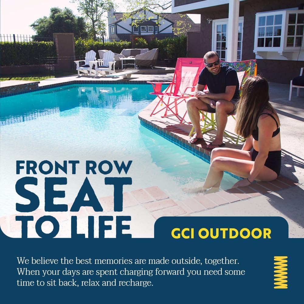 GCI Outdoor Comfort Pro Rocker Camping Chair, Portable Folding Rocking Chair with Durable Armrests & Drink Holder Sweet Tea