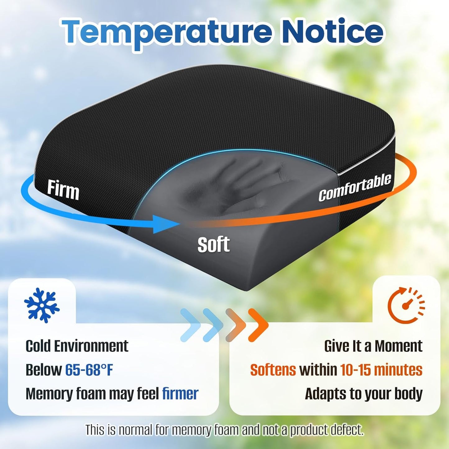 SweetSlubr Seat Cushion for Tailbone Pain Relief, Office Chair