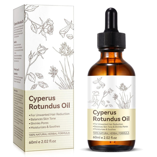 Cyperus Rotundus Oil, Natural Cyperus Rotundus Oil for Hair Removal, Reduces Unwanted Hair Growth, Moisturizes & Soothes The