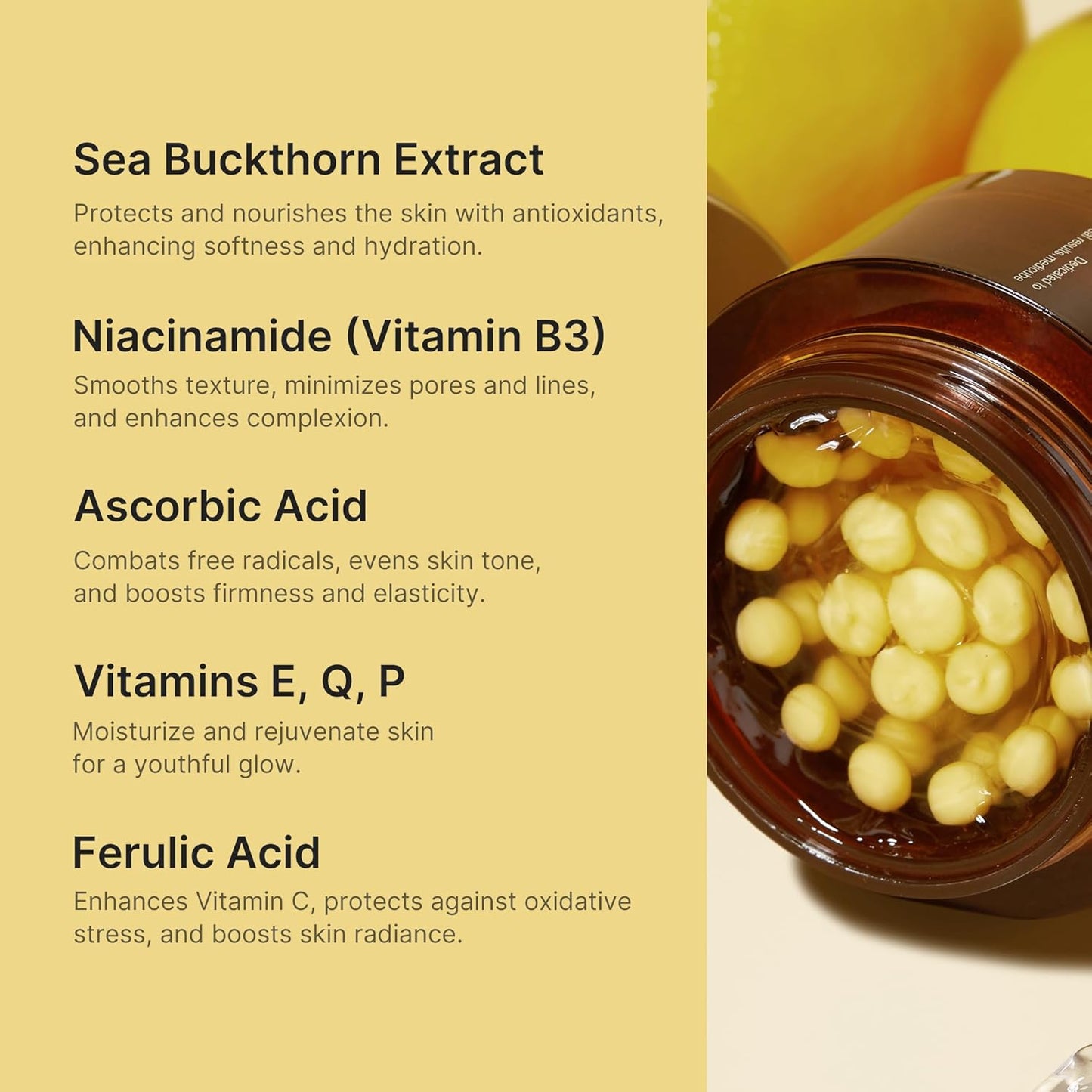 medicube Capsule Cream with Deep Vitamin C, Liposome Vitamin C Golden Capsule for Radiance & Firm-Looking Skin, Hydrating Glow Gel