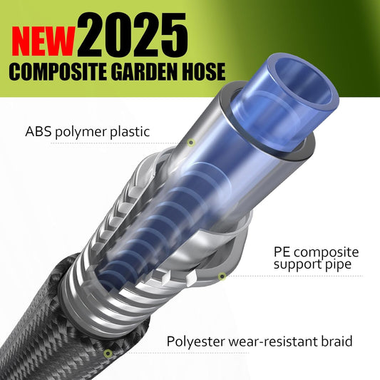 Relxitl Garden Hose, Flexible Water Hose, Ultra Lightweight Non-Expanding hose with 10 Function Sprayer, Leak proof, Pressure Resistant for