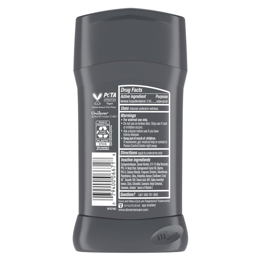 Dove Men+Care Antiperspirant Deodorant Stick 4 Count Clean Comfort 72-Hour Sweat & Odor Protection Antiperspirant for Men With 1/4 Moisturizing Cream