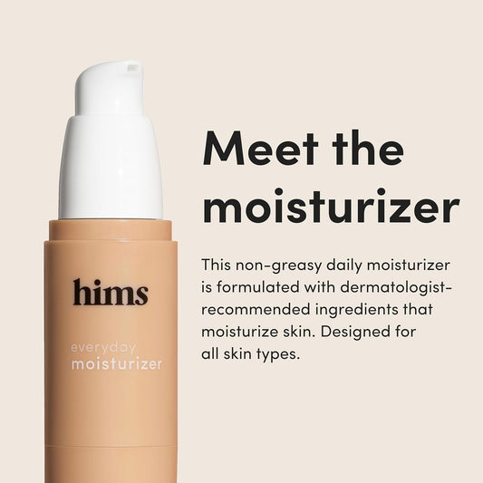 hims Everyday Moisturizer - Hydrating & Non-Greasy Face Cream - Morning Moisturizer for Healthy Skin - For Every Skin Type - Vegan & Paraben-Free - 1