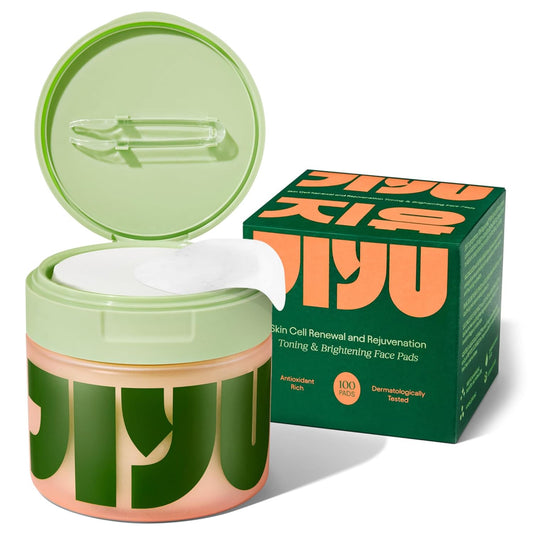 JiYu Toning Polish Pads - Korean Skincare for Dark Spots, Wrinkles & Dull Skin - Hydrating Facial Treatment with Snail Mucin