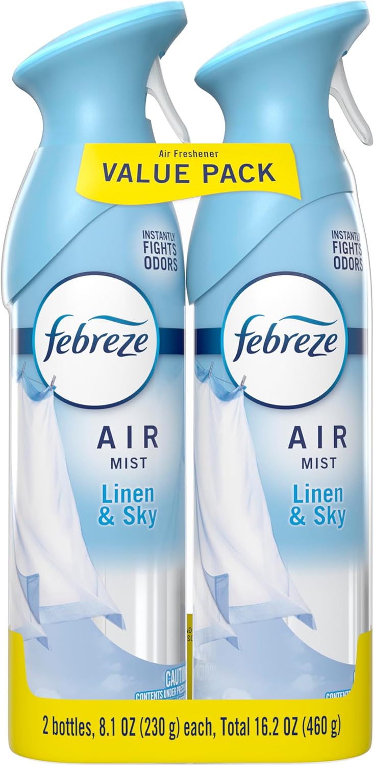 Febreze Air Mist, Air Freshener Spray, Odor Fighting Room Spray, Deodorizer for Home Bathroom Kitchen Office Apartment Dorm Room
