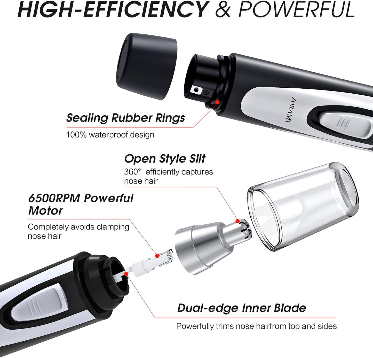 Ear and Nose Hair Trimmer Clipper - 2026 Professional Painless Eyebrow & Facial Hair Trimmer for Men