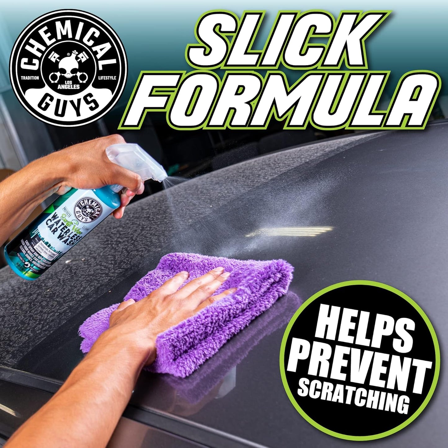Chemical Guys Swift Wipe Sprayable Waterless Car Wash Spray - Spray and Wipe to Safely Clean and Shine Cars, Trucks, Motorcycles, RV &