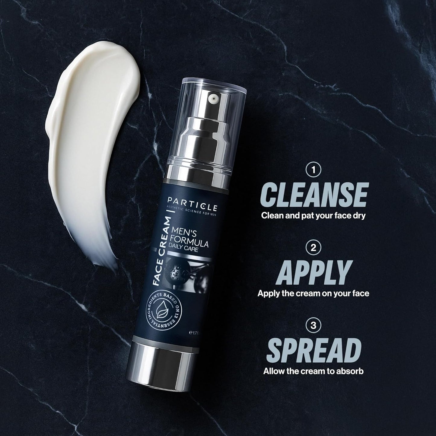 Particle 6-in-1 Face Cream for Men, Mens Daily Hydrating Moisturizer with Vitamin C, Jojoba Oil, Vitamin E & Hyaluronic Acid, Skin Care
