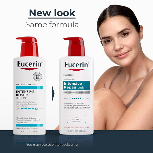 Eucerin Intensive Repair Body Lotion for Dry Skin with Alpha Hydroxy, Body Moisturizer for Very Dry Skin, Moisturizes, Exfoliates and