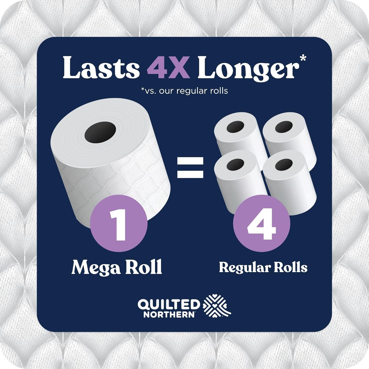 Quilted Northern Ultra Plush Toilet Paper, 6 Mega Rolls = 24 Regular Rolls, 3X Thicker*, 3 Ply Soft Toilet Tissue, 3X Thicker*, Ultra Soft