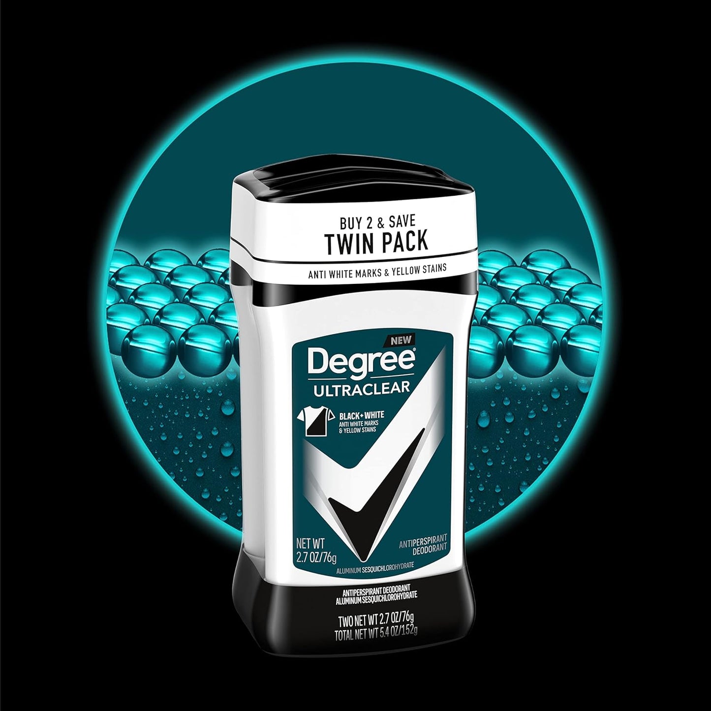 Degree Men UltraClear Antiperspirant Deodorant Black+White 2 Count 72-Hour Sweat & Odor Protection Antiperspirant For Men With MotionSense Technology