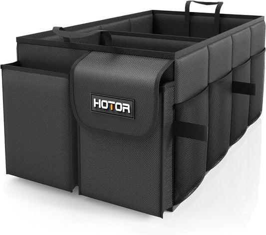 HOTOR Trunk Organizer - Car Organizer, Foldable Trunk organizer for SUVs & Sedans, Sturdy Car Organization for Car Accessories, Tools