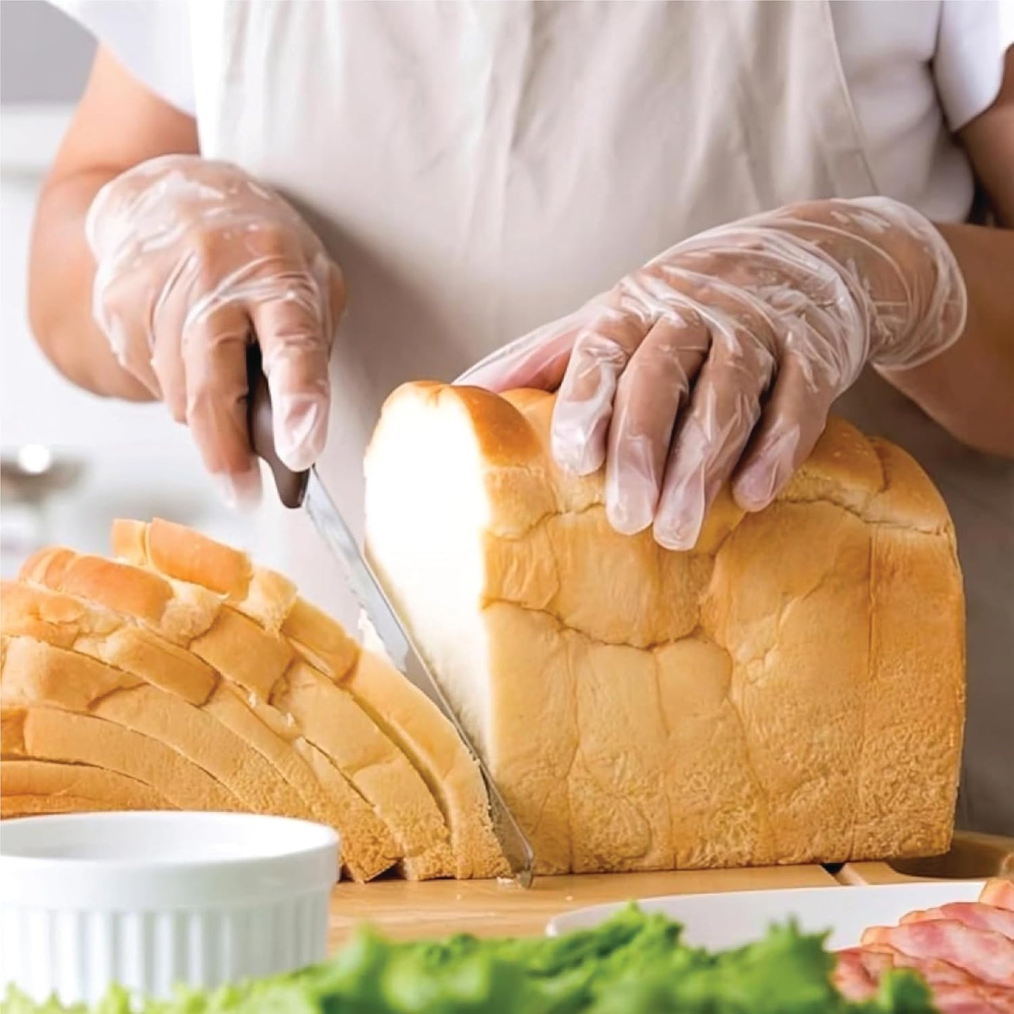 ForPro Disposable Vinyl Gloves, Clear, Industrial Grade, Powder-Free, Latex-Free, Non-Sterile, Food Safe, 2.75 Mil. Palm, 3.9 Mil. Fingers