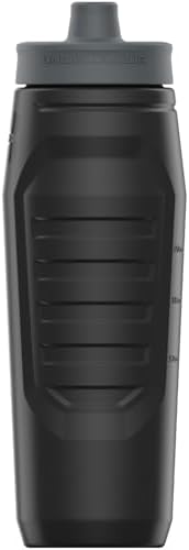 Under Armour Squeeze Water Bottles, 32 oz Water Bottles, Sideline Sports Water Bottle with Quick-Shot Lid, Quick & Easy Hydration, Gym Water