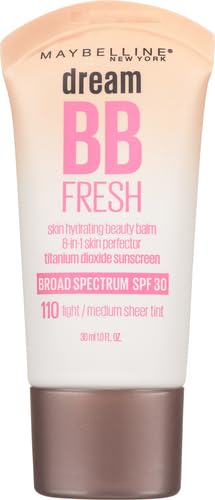Maybelline Dream Fresh Skin Hydrating BB cream, 8-in-1 Skin Perfecting Beauty Balm with Broad Spectrum SPF 30, Sheer Tint Coverage