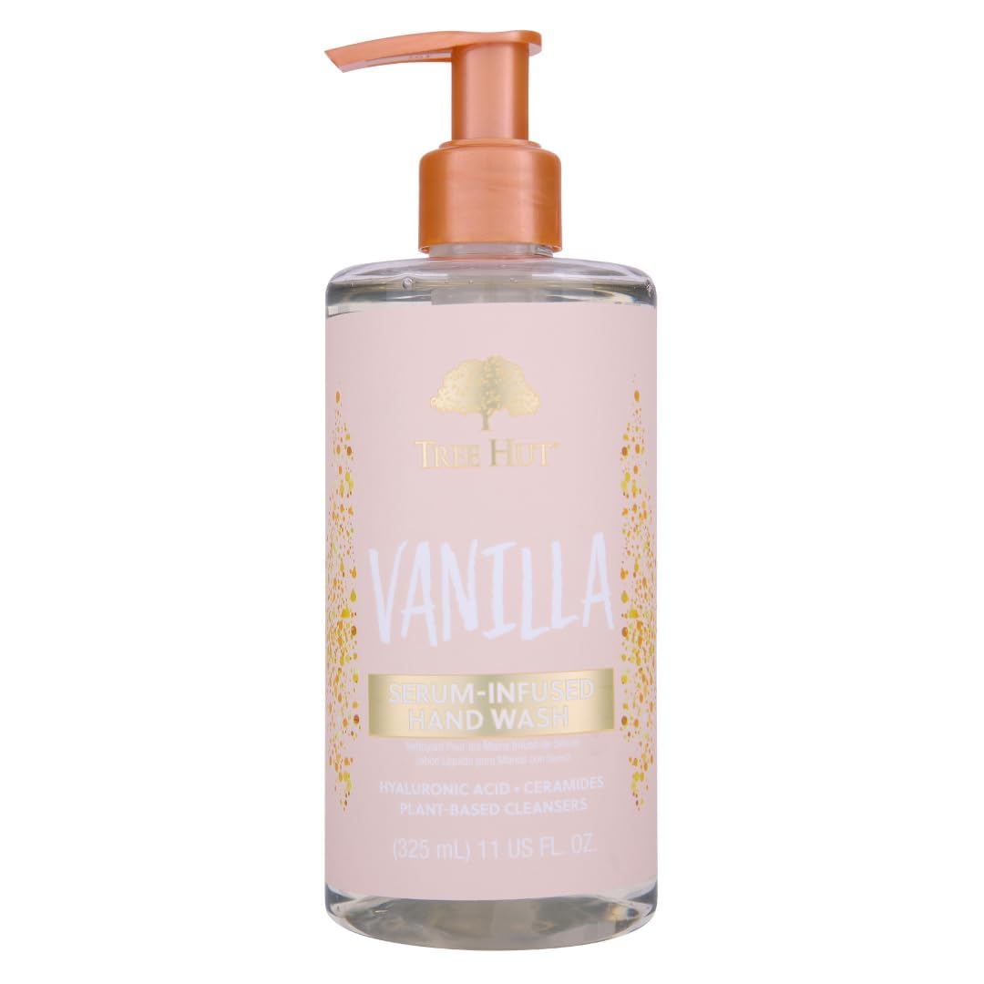 Tree Hut Vanilla Serum Infused Hand Wash, Nourish & Hydrate Hands, Strengthening Skin Care, Long-Lasting Scent, Cleanse & Lock in
