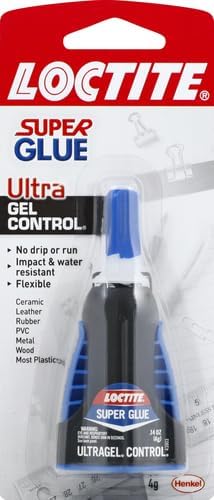 Loctite Super Glue Ultra Gel Control, Clear, 0.14 fl oz Bottle, 1 Pack - Superglue for Plastic, Wood, Metal, Crafts &