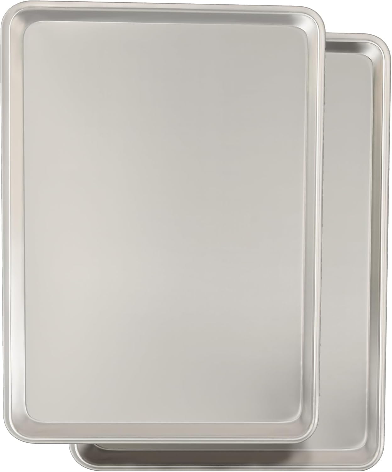 Commercial Quality Baking Sheet Pan Set, Natural Aluminum Cookie Sheet, Umite Chef Warp Resistant Baker's Half Sheet