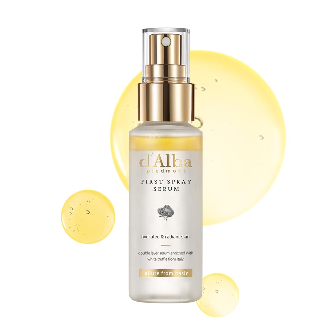 d'alba Piedmont Italian White Truffle First Spray Serum, Vegan Skin Care, Hydrating Face Moisturizer, Glow Serum for Radiant Skin, Non