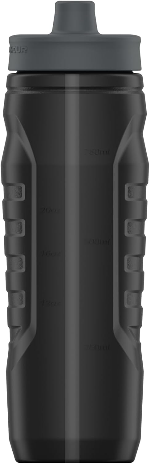 Under Armour Squeeze Water Bottles, 32 oz Water Bottles, Sideline Sports Water Bottle with Quick-Shot Lid, Quick & Easy Hydration, Gym Water