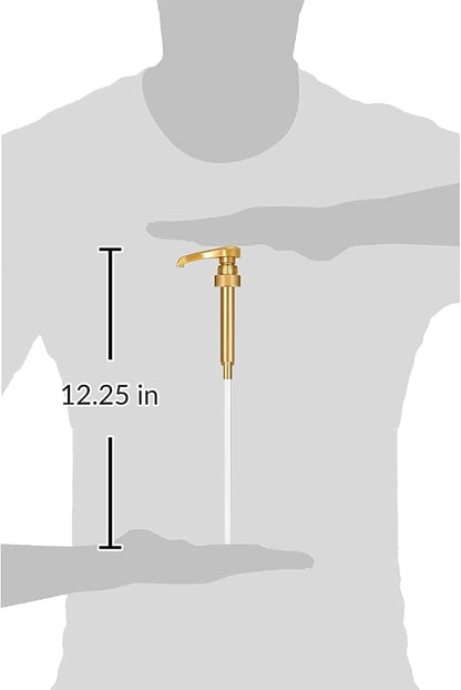 Syrup Pump, DaVinci and Skinny (Set of 2) - fits bottles (25.4 oz-750ml) (Gold)