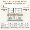 YaFex Curtain Rods 32-144 Inch, Heavy Duty 1 Inch Adjustable Curtain Rod for Windows, Black Extra Long Window Treatment Rods, Modern