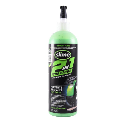 Slime 10193 Tire and Tube Sealant Puncture Repair Sealant, 2-in-1, Premium, Prevent and Repair, Suitable for Non-Highway Tires and Tubes