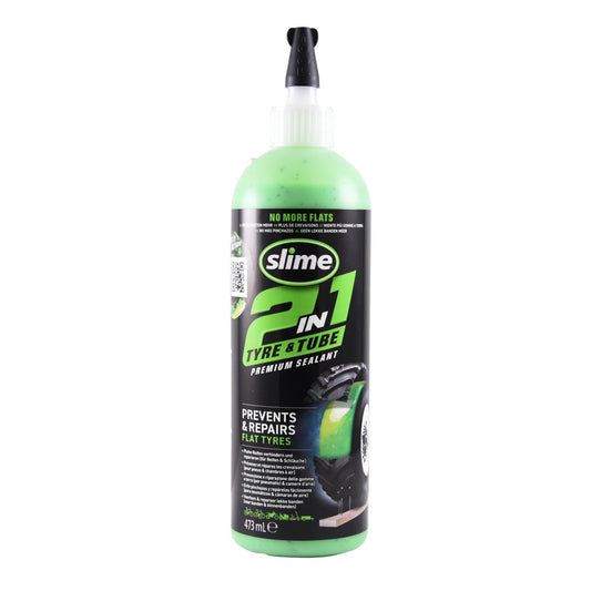 Slime 10193 Tire and Tube Sealant Puncture Repair Sealant, 2-in-1, Premium, Prevent and Repair, Suitable for Non-Highway Tires and Tubes