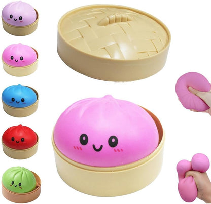 Dumpling Squishies, Glitter Dumpling Mystery Box, Colorful Dumplings Stress Balls Fidget Sensory