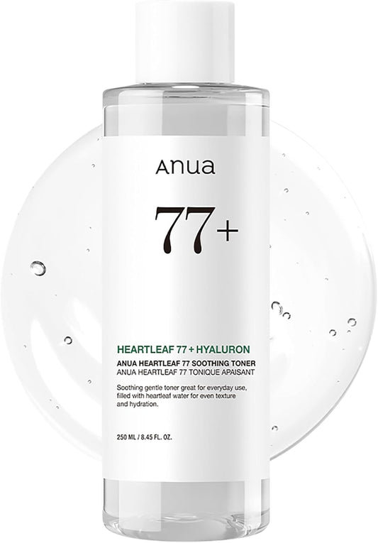 Anua Heartleaf 77 Soothing Toner, Moisturizing & Calming Facial Toner for Glass Skin, Hyaluronic Acid, Lightweight Hydration for Sensitive