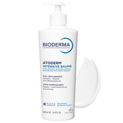 Bioderma Atoderm Intensive Balm, Hydrating Balm for Dry to Atopic Sensitive Skin, Face & Body Moisturizer with Ultra Soothing Anti-Itching