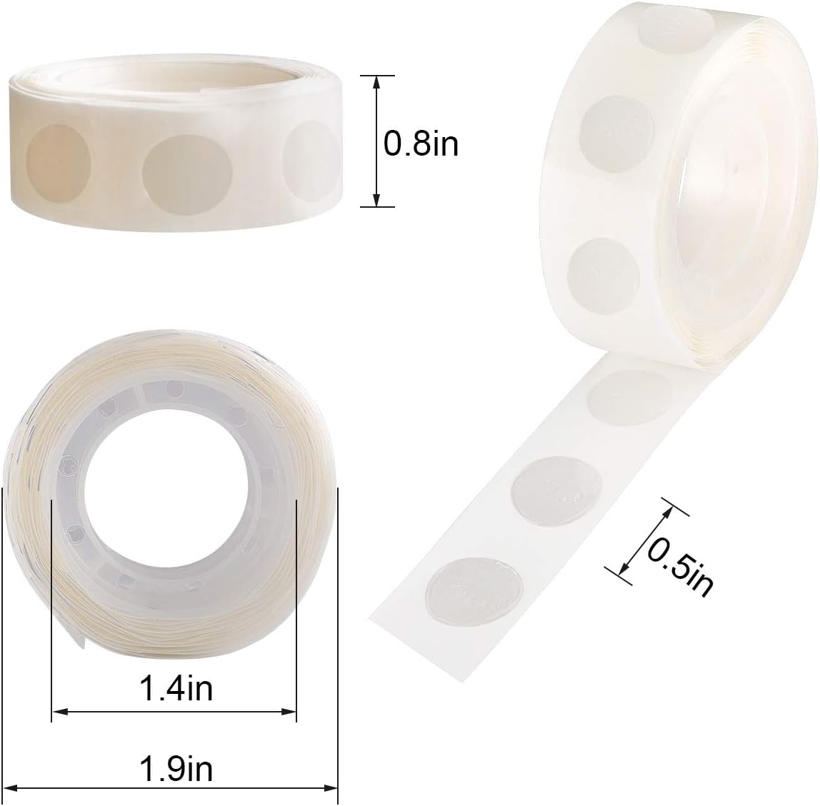 1000pcs Glue Point Clear Balloon Glue Removable Adhesive Dots Double Sided Dots of Glue Tape for Balloons Craft Glue Points Dots Sticky Dots or