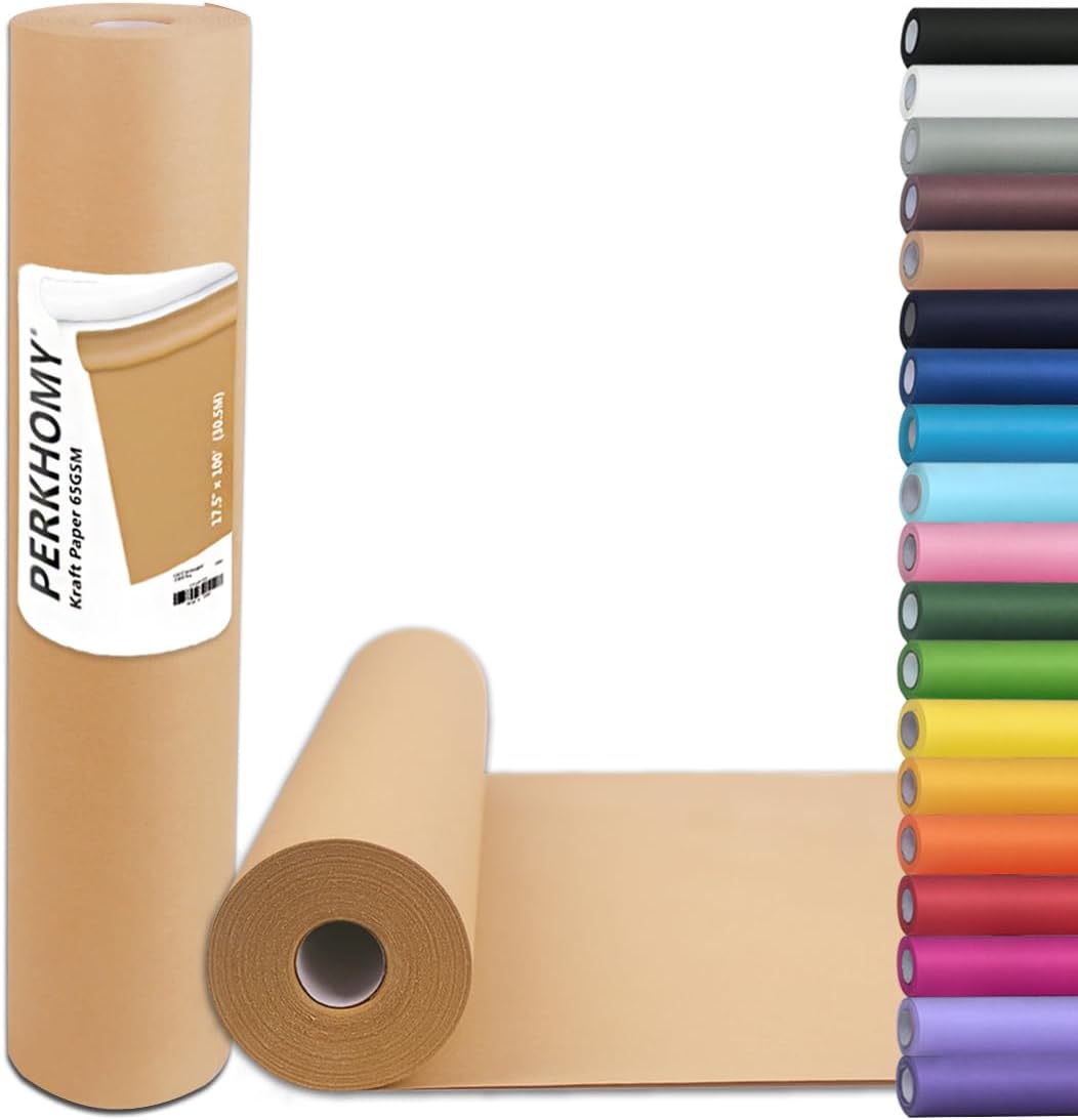 PerkHomy Brown Kraft Paper Roll 17.5" x