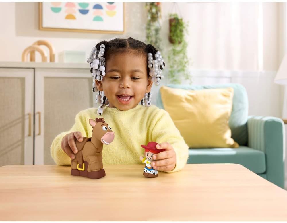 Fisher-Price Little People Toddler Toys Disney Pixar Toy Story Bobbin Bullseye Horse & Jessie Figures for Pretend Play Kids Ages 18+ Months